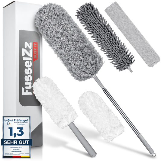 FusselZz® Dust it Staubwedel Set – ausziehbar bis 2,45 m