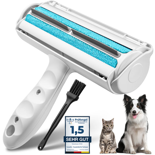 FusselZz® Home Premium Fusselrolle weiß/blau - Selbstreinigend und wiederverwendbar