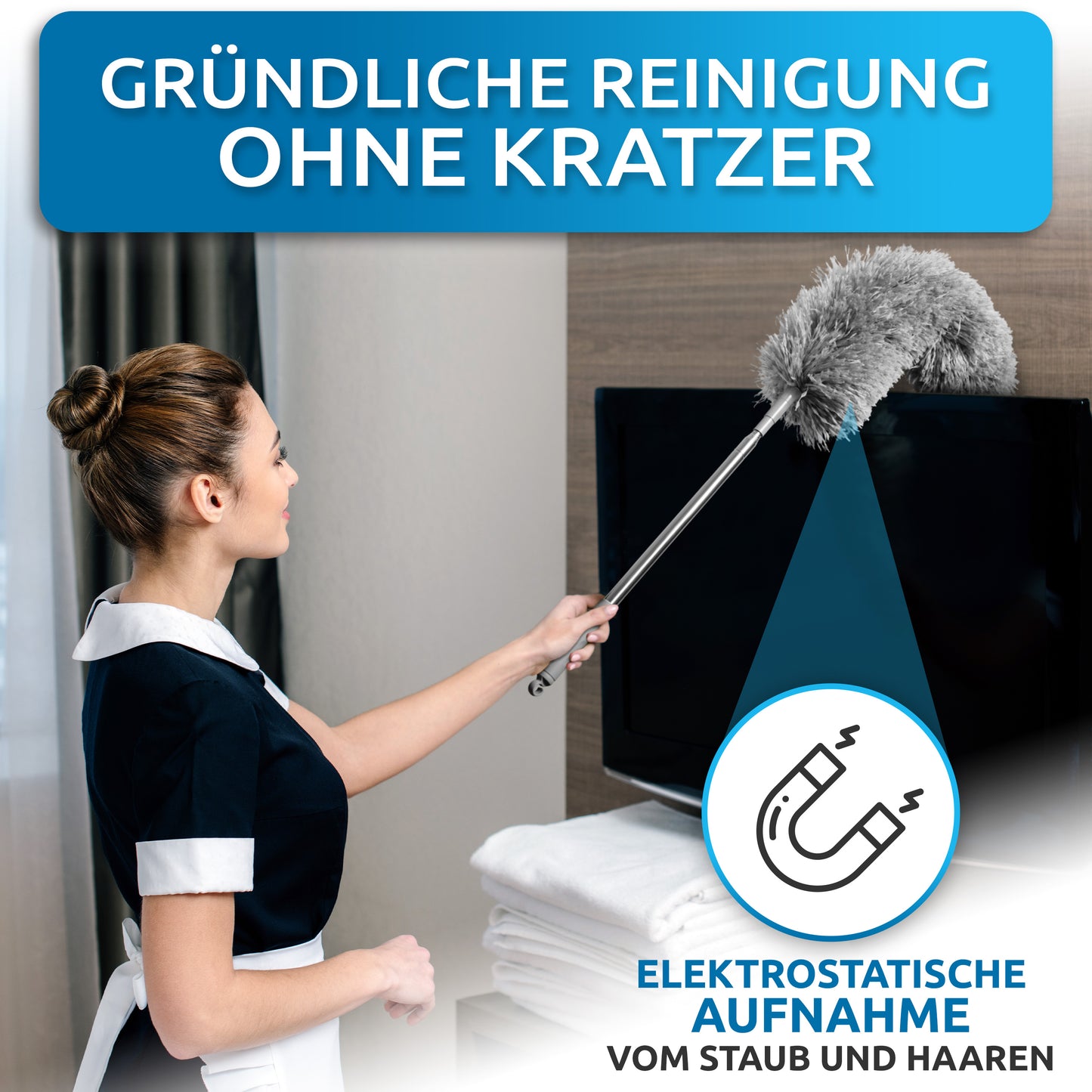 FusselZz® Dust it Staubwedel Set – ausziehbar bis 2,45 m