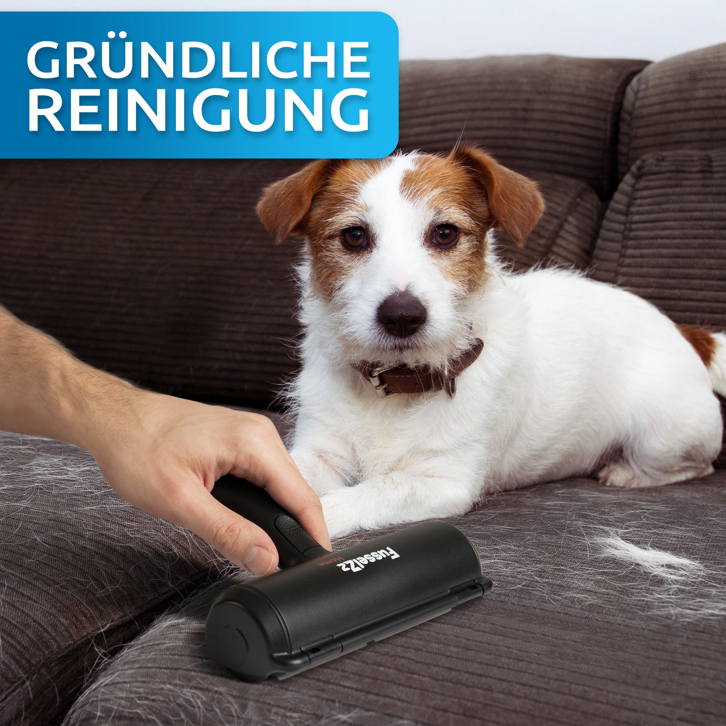 FusselZz Home Premium Fusselrolle Schwarz - selbstreinigend und wiederverwendbar